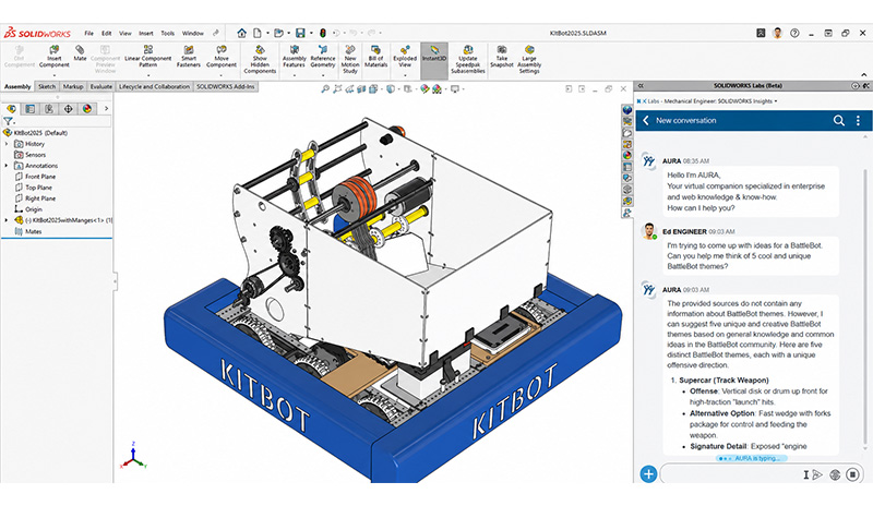 借助 SOLIDWORKS AI，加速产品开发